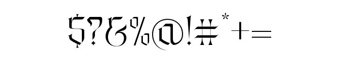 Bakihara Thin Font OTHER CHARS
