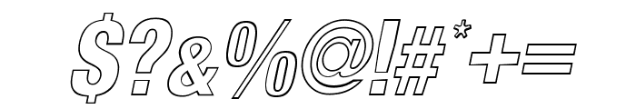 Balbek Outline Oblique Font OTHER CHARS