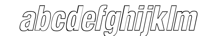 Balbek Outline Oblique Font LOWERCASE