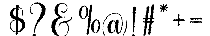 Balentia Distort Regular Font OTHER CHARS