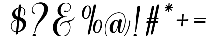 Balentia Italic Regular Font OTHER CHARS