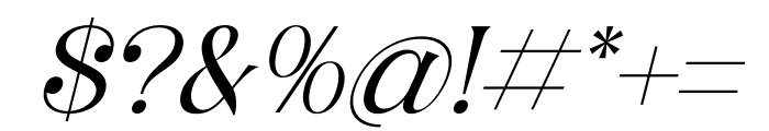Balerga Italic Font OTHER CHARS
