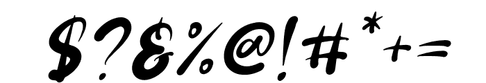 Baleria Kidson Italic Font OTHER CHARS