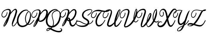 Baline Script Font UPPERCASE