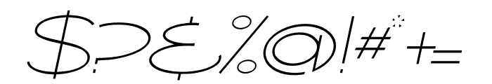 Ballado Thin 2 Italic Font OTHER CHARS