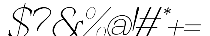 Bamelian Italic Font OTHER CHARS