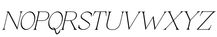 Bamelian Italic Font UPPERCASE