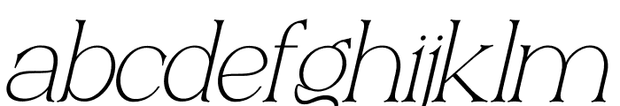 Bamelian Italic Font LOWERCASE