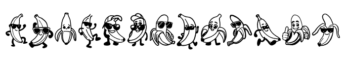 Banana Dancing Font LOWERCASE