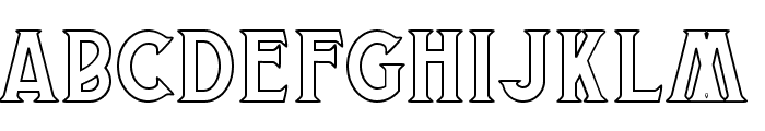 Banderas Serif Outline Font LOWERCASE