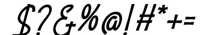Bandrek Italic Font OTHER CHARS