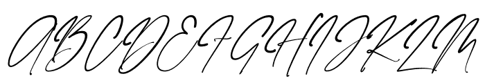 Bangli Kintamani Signature Slan Italic Font UPPERCASE