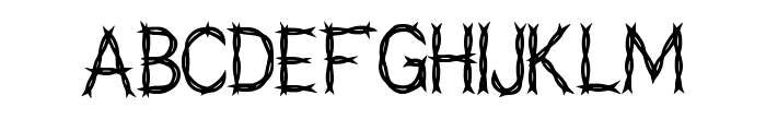 Barbed Wire By Squeeb C Regular Font UPPERCASE
