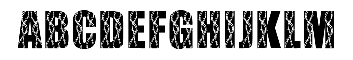 Barbed Wire Font UPPERCASE