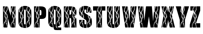 Barbed Wire Font UPPERCASE