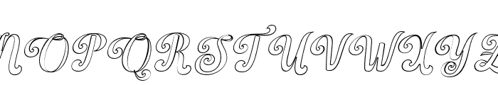 BarbieVintageOutlineSlant12 Font UPPERCASE