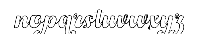 BarbieVintageOutlineSlant12 Font LOWERCASE