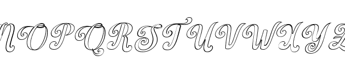 BarbieVintageOutlineSlant15 Font UPPERCASE