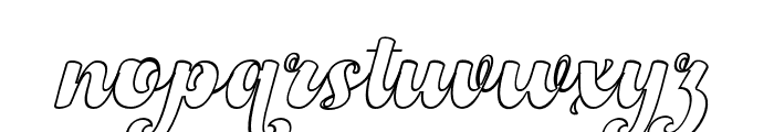 BarbieVintageOutlineSlant15 Font LOWERCASE