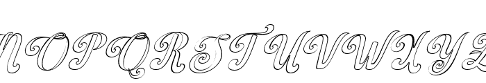 BarbieVintageOutlineSlant21 Font UPPERCASE
