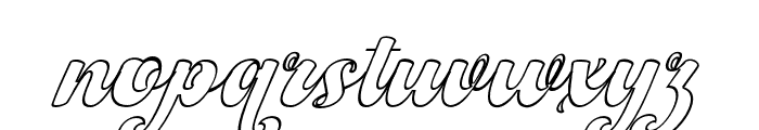 BarbieVintageOutlineSlant24 Font LOWERCASE