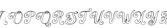 BarbieVintageOutlineSlant9 Font UPPERCASE