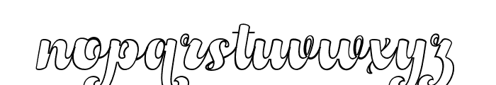 BarbieVintageOutlineSlant9 Font LOWERCASE