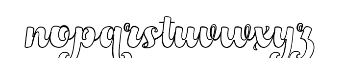BarbieVintageOutlineSlant Font LOWERCASE