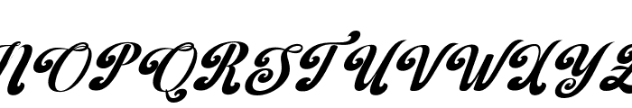 BarbieVintageSlant27 Font UPPERCASE