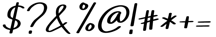 Bargaine Italic Font OTHER CHARS