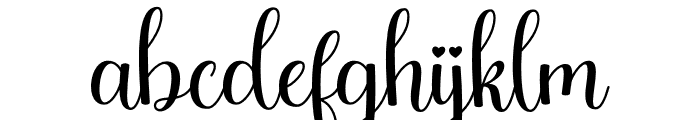 Barkelia Font LOWERCASE