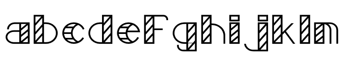 Barlin Striped Font LOWERCASE
