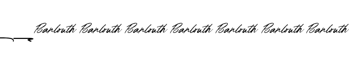 Barlouth-Swash Font LOWERCASE
