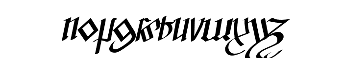 Barmote Courthand Italic Font LOWERCASE