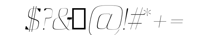 Barnes Thin Italic Font OTHER CHARS