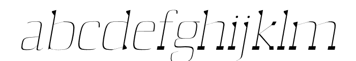 Barnes Thin Italic Font LOWERCASE