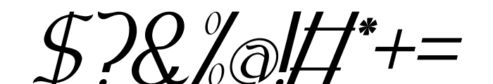 Baronek Italic Font OTHER CHARS