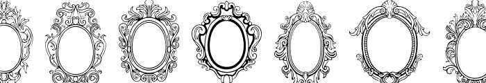 Baroque Frame Font Dingbat Font UPPERCASE