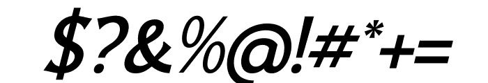 Barqen Italic Font OTHER CHARS
