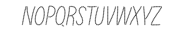Baseball Stitch Font LOWERCASE