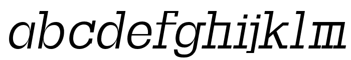 Basel-MediumItalic Font LOWERCASE