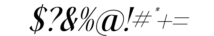 Bashield Italic Font OTHER CHARS