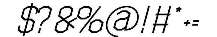 Basic Robot Italic Font OTHER CHARS