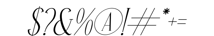 Basramle Italic Font OTHER CHARS
