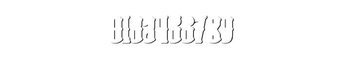 Bastille Vredeburg Drop Shadow Font OTHER CHARS