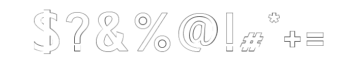 BastonOutline-Regular Font OTHER CHARS
