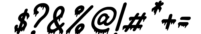 Bat Boo Italic Font OTHER CHARS