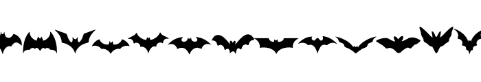 Bat doodle Font UPPERCASE