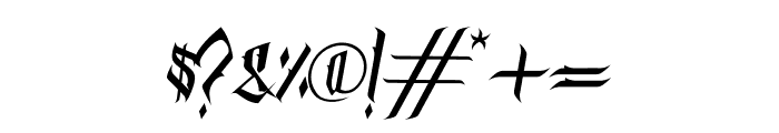 Bathory Italic Font OTHER CHARS