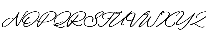 Bathoveng Signature Italic Font UPPERCASE